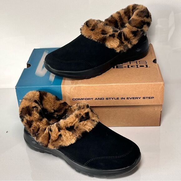 Skechers On-the-GO Joy Cozy Life Suede & Faux Fur Slip-Ons - Picture 6 of 8